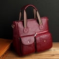 thumbnail image 3 of CoCopeaunts Multi Pocket Tote Bag for Women PU Leather Satchel Bags Shoulder Handbags Large Handle Satchel Laptop Bag, 3 of 6