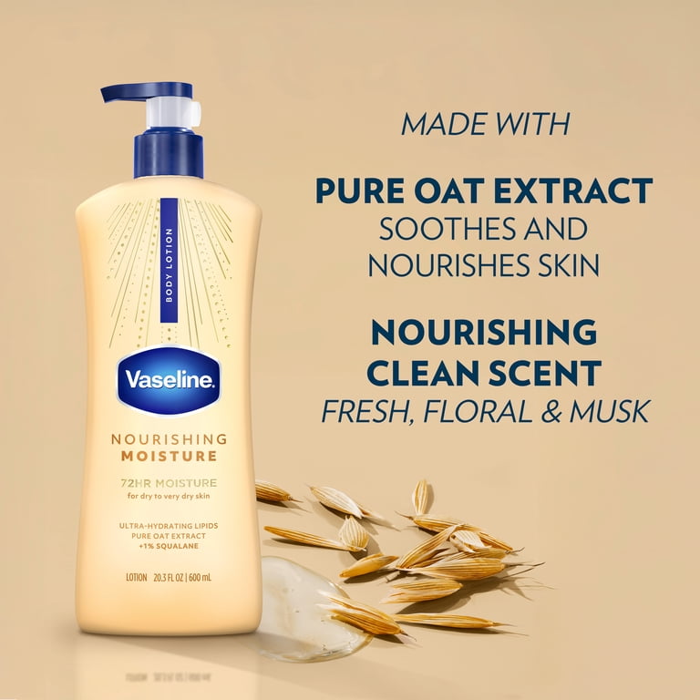 Vaseline, Nourishing Moisture Body Lotion, 20.3 Fl oz, For Dry