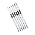 thumbnail image 4 of unbranded 6Ud De Pinceles Para Nail Art Con Duraderas Y Mango Plateado Para Líneas Y Formas, 4 of 8