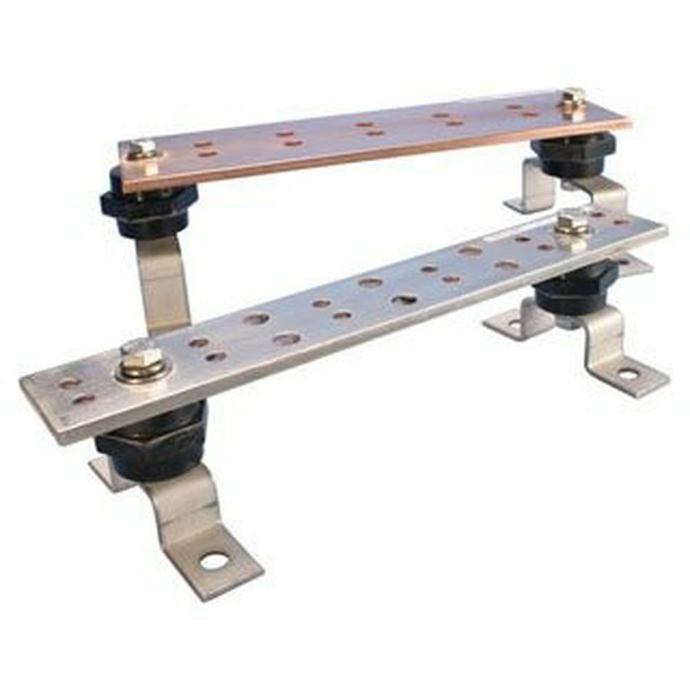 Erico TGBA12L06PT Copper Grounding Busbar 12 Inch Length x 2