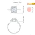 thumbnail image 5 of ANGARA Lab Grown Diamond Double Halo Engagement Ring for Women in 14K White Gold (Size-7x5mm| Color-F-G| Clarity-VS) | April Birthstone, Anniversary, Jewelry Gift for Women | Lab-Grown Diamond Ring, 5 of 8