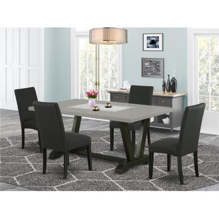 East West Furniture V796GA740-7 7 Piece Modern Dining Table Set Consist of a Rectangle Wooden Table with V-Legs and 6 Dahlia Linen Fabric Upholstered Chairs 36×60 Inch Multi-Color East West Furniture V796GA740-7 7 Piece Modern Dining Table Set Consist of a Rectangle Wooden Table with V-Legs and 6 Dahlia Linen Fabric Upholstered Chairs 36×60 Inch Multi-Color