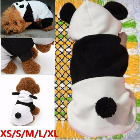 Pet Puppy Dog Coat Clothes Jacket Vest Apparels petsportsclothe Costumes Fleece Panda Hoodie Winter Warm,XS-XL