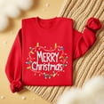 thumbnail image 4 of HOMBOM Womens Merry Sweatshirts Athletic Christmas White Crewneck Xmas Long Sleeve Graphic Sweatshirt for Adult, 4 of 5
