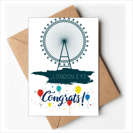 Britain UK London Eye United Kingdom Wedding Cards Congratulations ...