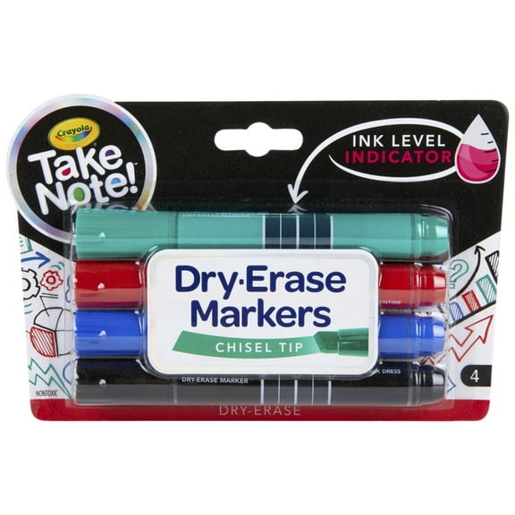 Crayola Take Note Dry Erase Markers with Chisel Tip (Pack of 2)