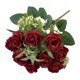 thumbnail image 1 of Ramo de rosas artificiales de varias cabezas con tallo para ramo de novia, boda, fiesta, centro de mesa, decoración del hogar, 1 of 8