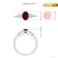 thumbnail image 5 of ANGARA Natural Oval Garnet Three Stone Ring with Pear Diamonds in Platinum (7x5mm Garnet) | January Birthstone, Anniversary, Jewelry Gift for Women | Natural Garnet Ring (Ring Size - 6), 5 of 8