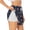 White, variant on Hedgehog And Snail Print Women's Sports Shorts with Drawstring Elastic Waistband for Running, Yoga, Fitness-Large