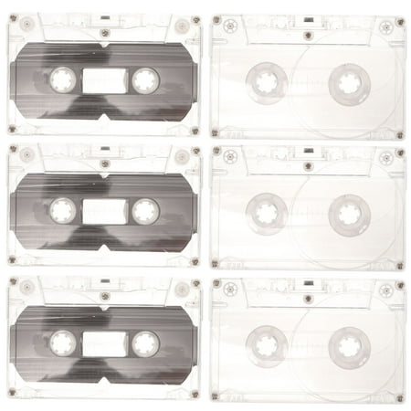 

Voiceine 6pcs Empty Cassette Tape DIY Cassette Material Decorative Blank Cassette Handcraft Decoration