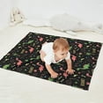 thumbnail image 2 of Black Cartoon Dinosaurs Roar Pattern Blanket,Comfortable Soft Flannel Throw Blanket,All Season,Warm Lightweight Blankets for Sofa Bed Couch Living Room Chair,30"x40", 2 of 4