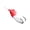 Red, variant on Frog Lure, Electronic Fishing Lure, Soft Silicone Frog Bait with Internal Rattle and Weedless Double Hook for Bass Pike and Snakehead in Heavy Cover