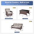 thumbnail image 3 of Jentlehouse 4 Piece Patio Conversation Set with Swivel Gliders and Coffee Table, Outdoor Wicker Sectional Sofa Sets with 6 in Thickness Cushions, Brown Wicker/Beige Cushions, 3 of 13