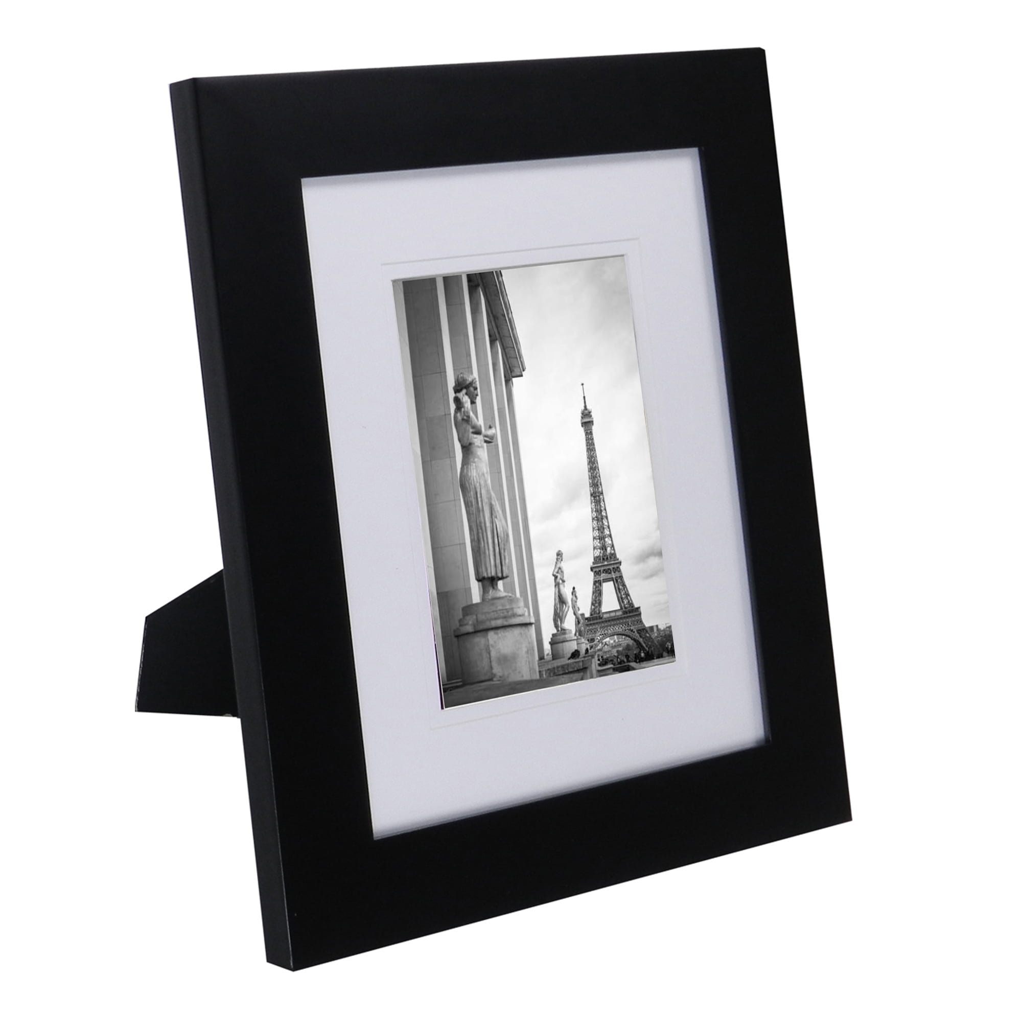 Hometrends Museum 6x8in Photo Frame,Black Finish, Decorative Tabletop and Wall Picture Frame