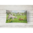 thumbnail image 2 of Carolines Treasures ASA2179PW1216 Lambs Sheep and Rabbit Hare Fabric Decorative Pillow 12H x16W multicolor, 2 of 3