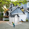 thumbnail image 2 of Solar Bird Feeders House for Outside Hanging, Metal Wild Bird Feeder for Outdoors Large Capacity Cardinal Birdfeeder Birdhouses Metal Bird Feeding Station(White), 2 of 5