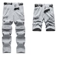 thumbnail image 4 of Men's Casual Pants Convertible to Shorts Summer Outdoor Loose Fit Stretch Breathable Silk Straight Comfortable Lightweight Travel Men's Dress Pants Relaxed Fit Loose Big and Tall, 4 of 7
