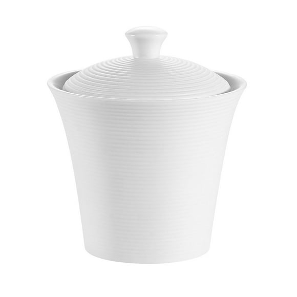 CAC China TST-HSP Transitions 4 Pouces par 4 Pouces par 3-1/2 Pouces Porte-Sac à Sucre en Porcelaine Super Blanche, Boîte de 36