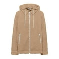 thumbnail image 6 of YYDGH Womens Fleece Jacket Zip Up Hooded Long Sleeve Drawstring Coats with Pockets Trendy Fall Winter Hoodies, 6 of 9