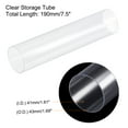 thumbnail image 2 of Uxcell 1 5/8"x7.5"(41mmx190mm) Clear Storage Tube Lightweight for Bead Containers, Craft, DIY with White Caps, 2 of 5