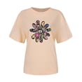 thumbnail image 4 of Womens Tops Short Sleeve Summer Tops For Women Casual Fashion Print Round Neck Womens T Shirts, 4 of 4