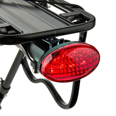 OZARK TRAIL ALUMINUM ADJUSTABLE REAR BIKE RACK WITH TAILIGHT