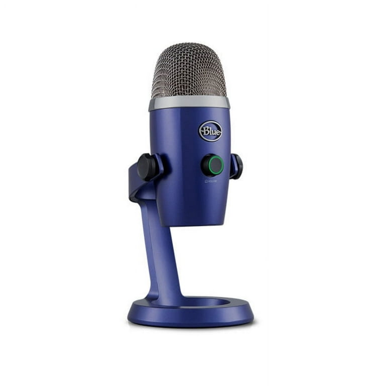 Blue Yeti Nano USB Microphone (Vivid Blue) with Knox Gear Boom Arm and Pop  Filter