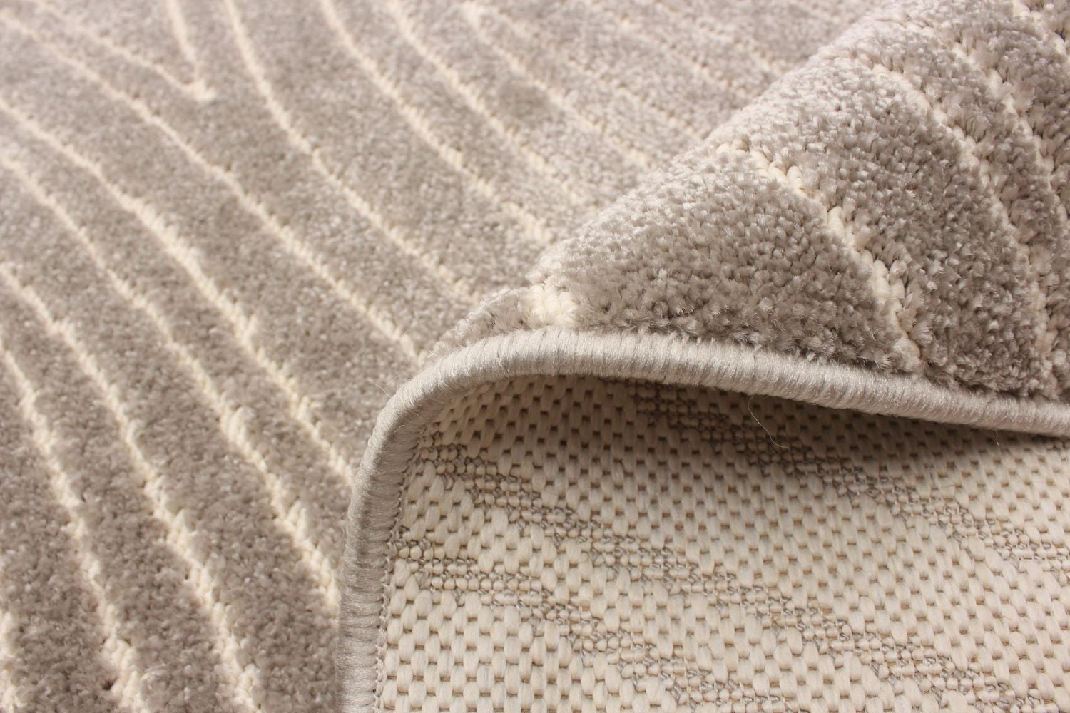 ECARPET Modern Area Rug for Dining Room, Living Room, Bedroom or Den Vector Taupe