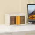 thumbnail image 3 of Sundries Storage Box Double Door Foldable with Phone Stand Desktop Sundries Office Storage Container Household Products, 3 of 7