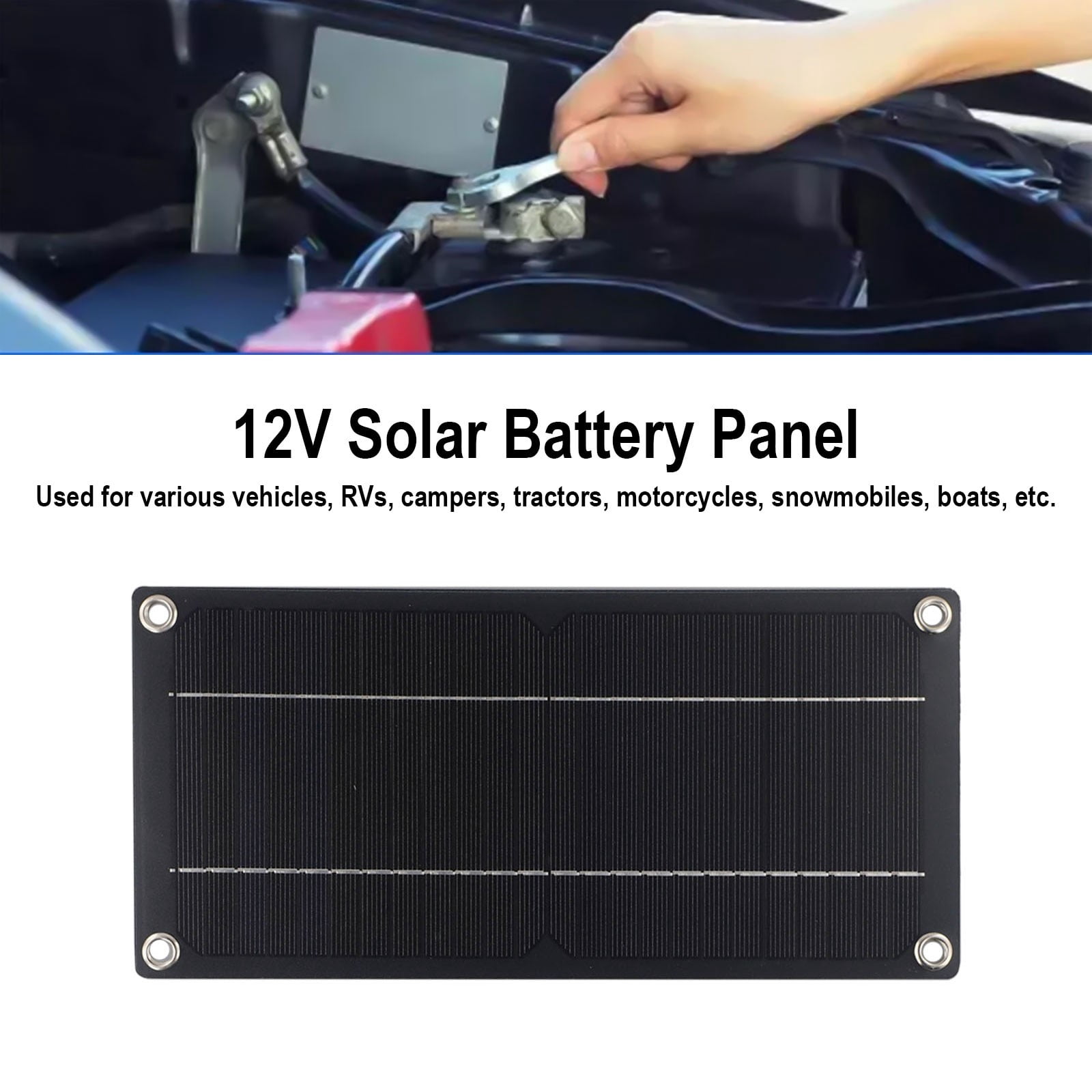 60W Solar Panel Kit 12V Trickle Battery Charger For Car Van Caravan Boat Smile Home