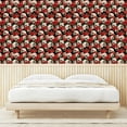 thumbnail image 3 of Ambesonne Skulls Roses Peel & Stick Wallpaper for Home, Romantic and Gothic, 13"x100", Jade Green and Dark Coral, 3 of 5