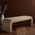 thumbnail image 4 of SAFAVIEH Couture Caralynn Solid Faux Lamb Wool Modern Bench, Tan, 4 of 12