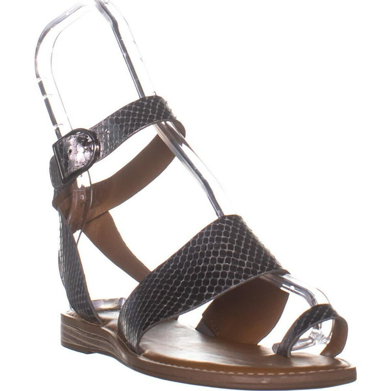 Womens Franco Sarto Gracious Flats Sandals Pewter Leather 7 US 37 EU Walmart