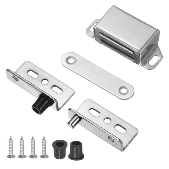 Pivot Hinge, 40x18mm Concealed Shaft Door Hinges with Magnetic Catch, Silver