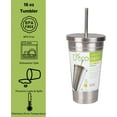 thumbnail image 3 of Deco Stainless Steel Tumbler with Straw 16 oz, 2 Pack, 3 of 5
