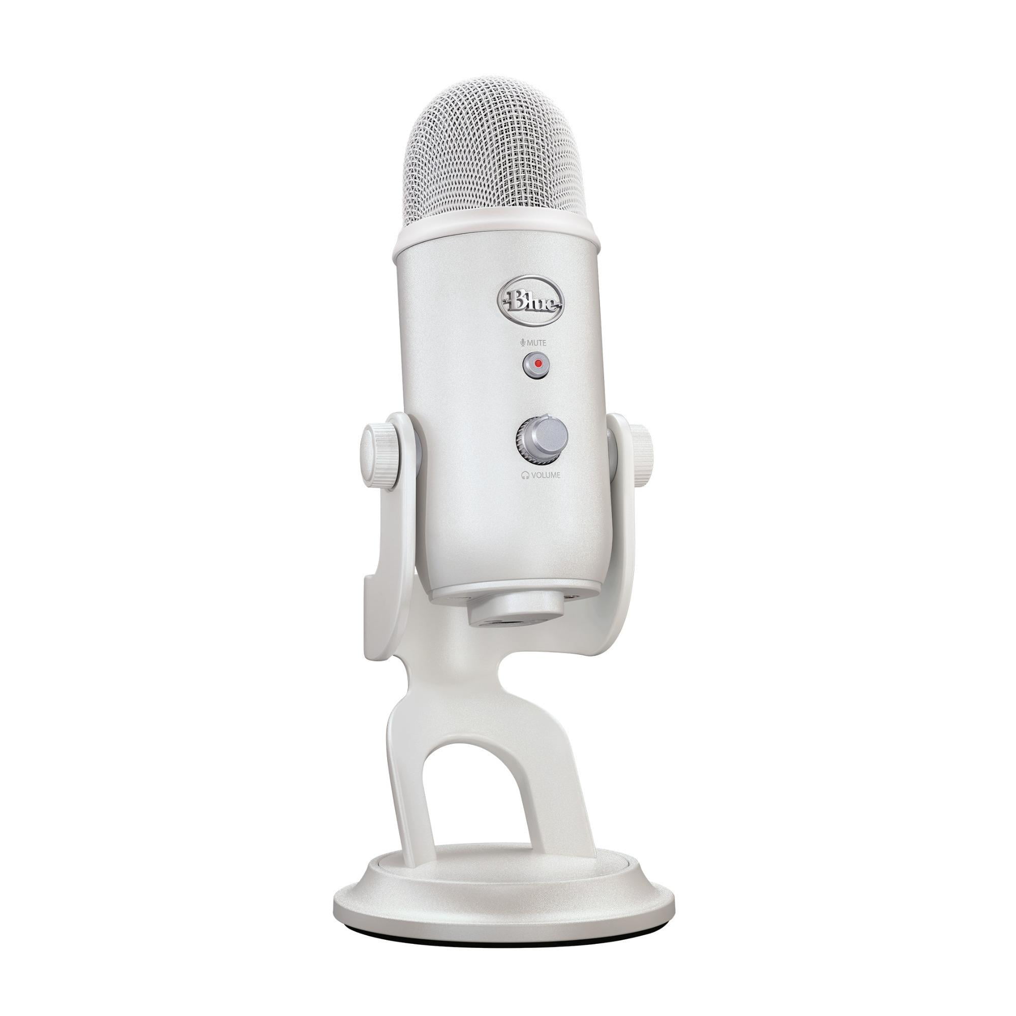 Blue Microphones Yeti USB Microphone (White Mist) with Monitor Headphones Bundle