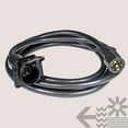 thumbnail image 7 of 7-Way Trailer Plug Socket Extension Cable [Double-Prong] [10-14 AWG] [Copper Terminals/Wires] 7-Blade Trailer Wiring Connector Cord for Gooseneck & 5th Wheel - 12ft, 7 of 7
