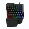 thumbnail image 1 of Teclado K7 para juegos con una sola mano, teclado con cable, transmisión de luz RGB en color, 1 of 8