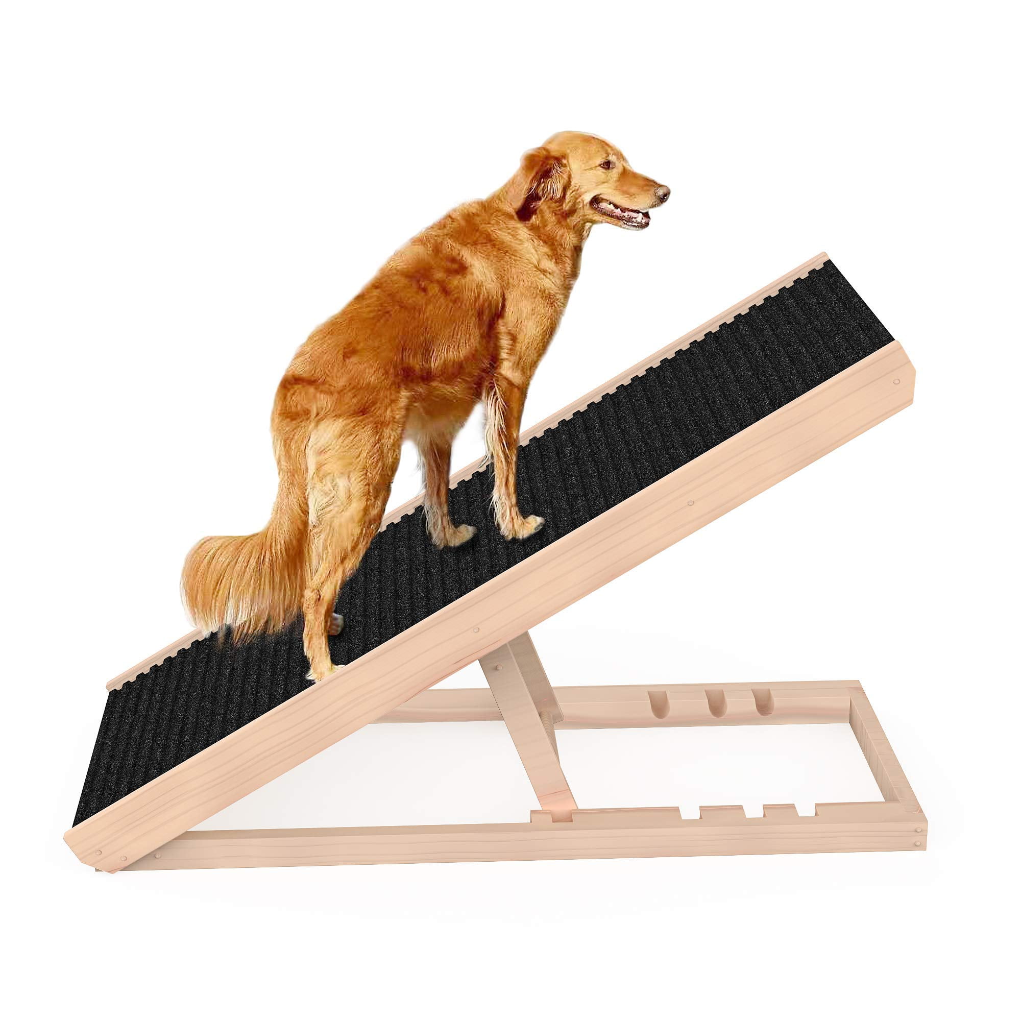 Non Slip Carpet Surface Holds Up to 230lb 40 Long and Height Adjustable from 12” to 24” NAMEE Adjustable Pet Ramp for All Dogs and Cats for Couch or Bed with Paw Traction Mat 