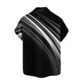 thumbnail image 4 of ZCFZJW Men's Vintage Striped Color Block Pritned Summer Bowling Shirt Short Sleeve Button Down Summer Cuba Beach Shirts with Pockets Gray XL, 4 of 4