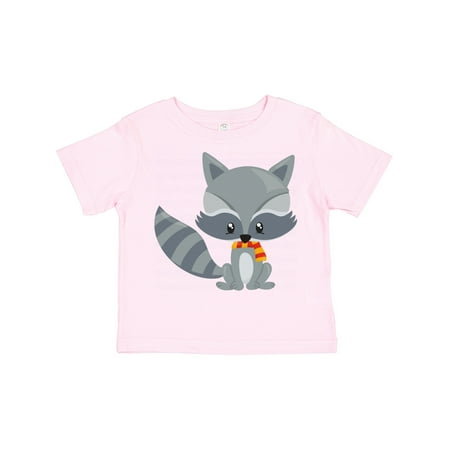 

Inktastic Cute Raccoon Little Raccoon Raccoon with Scarf Gift Toddler Boy or Toddler Girl T-Shirt