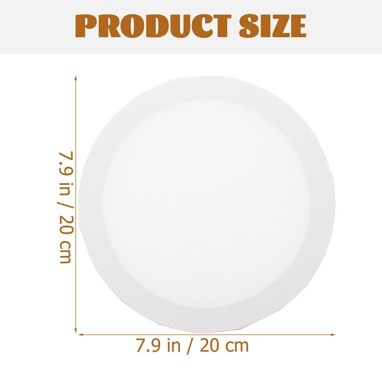 Round Canvases for Painting Round Painting Canvas Panel Blank Panel Canvas Drawing Board for Oil Acrylic Painting, Size: 21x21x2CM