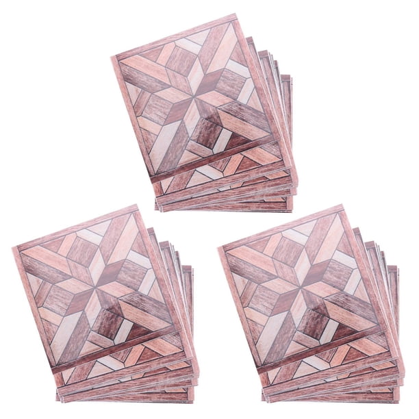 60 uds., pegatina de azulejo con patrón de grano de madera, azulejos autoadhesivos, pegatina de suelo 3d Diagonal artística para baño