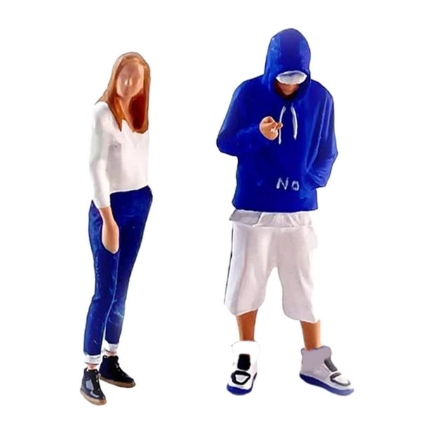 Figura humana a escala 1:64, Diorama en miniatura, figuras de hombre coleccionables, artesanías, accesorios de escena en miniatura de resina, diseño d