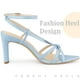 thumbnail image 4 of Sandalias de tacones gruesos con punta abierta para mujer Perphy Azul cielo EE. UU. 9, 4 of 6