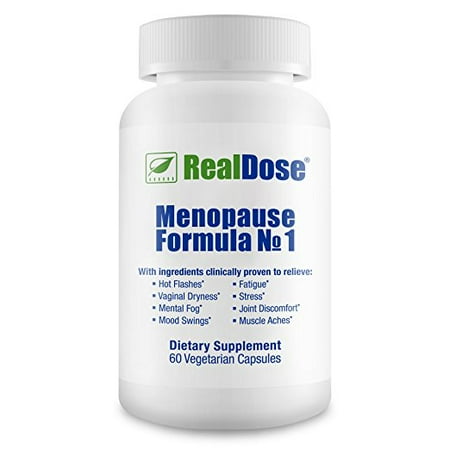 RealDose Nutrition Menopause Relief Supplement - Helps Reduce Menopausal & Perimenopause Symptoms – Menopause Support For Hot Flash Relief, Night Sweats & Mood Swings - 60 (Best Treatment For Perimenopause)