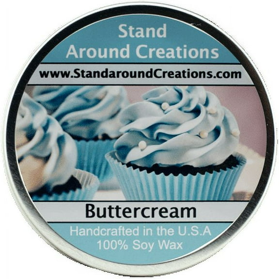 BUTTER CREAM TIN 6-OZ. ALL NATURAL SOY CANDLE