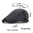 thumbnail image 3 of Stylish Newsboy Cap for Men Peaked Wool Gatsby Flat Cap Retro Scally Cap Unisex Cap Solid Hat Work Cap Plain Sunshade Cap Mountain Climbing Outdoors Autumn Winter Cap, 3 of 5
