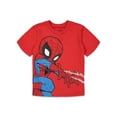 thumbnail image 2 of Marvel Avengers Spider-Man Little Boys T-Shirt and Bike Shorts Mesh Outfit Set Toddler to Little Kid, 2 of 5