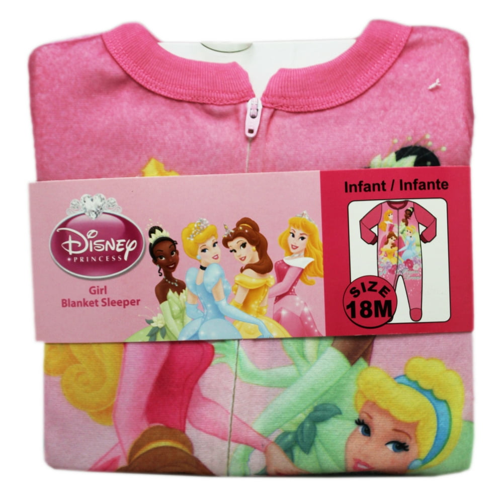 Pajamas Disney Princess Soft and Fuzzy Pink Colored Blanket Sleeper